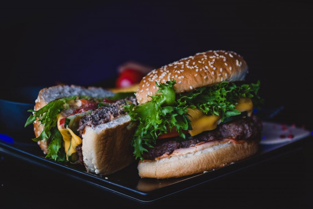 Marinated tempeh burger