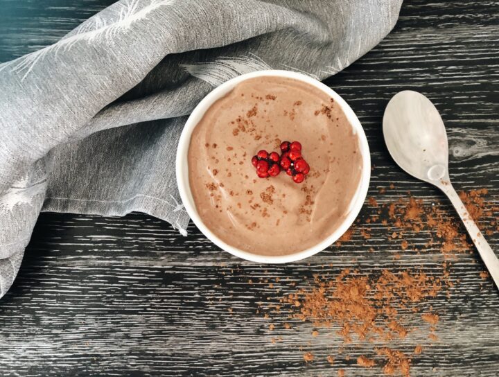 Chocolate and tofu pudding