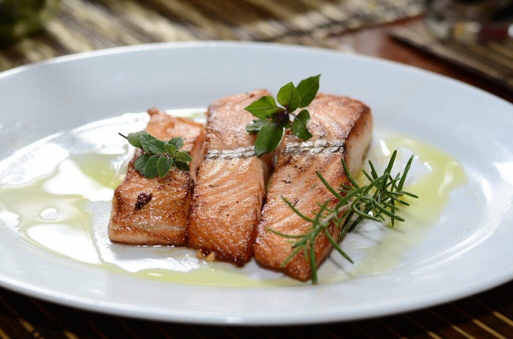 Maple and beet marinated salmon