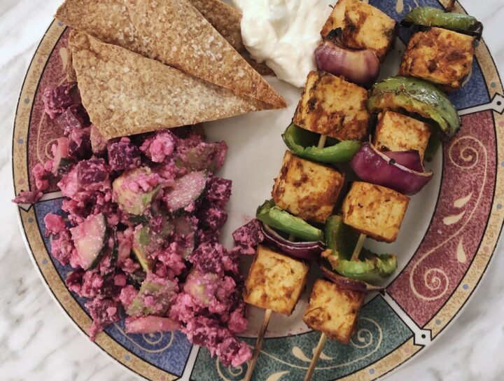 Brochettes de tofu «shish taouk»