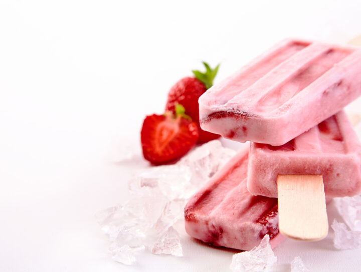 Homemade berry popsicles